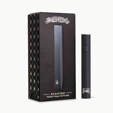 image showing front of Heavy Hitters 510 Black battery and charger