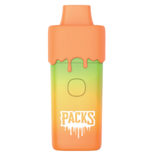 image showing front of packpods 2g delta 8 live resin disposable rainbow robert