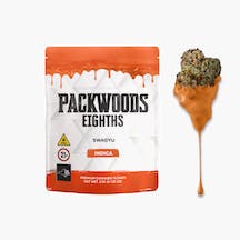 image showing front side of packwoods swagyu 3.5g flower for sale